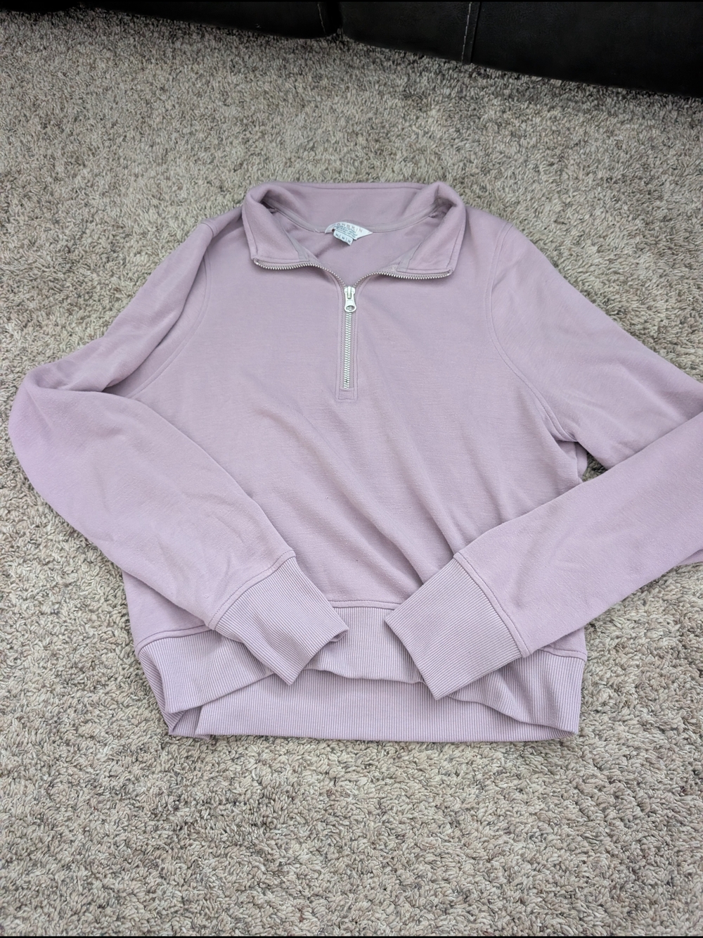 Danskin Dusty Mauve Quarter-Zip Pullover